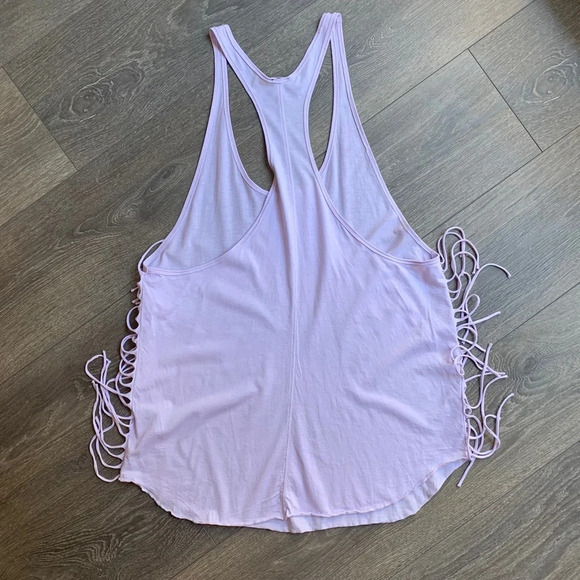 Aritzia Wilfred Tank Top Lilac Purple Fringe Racerback Festival Boho Size XS - Picture 10 of 13